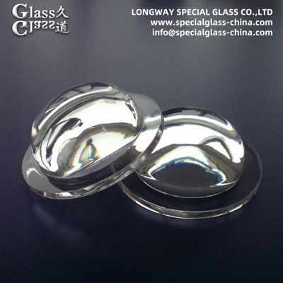 Lentes de cobertura de lâmpadas de vidro de borosilicato óptico para lentes de luz subaquática