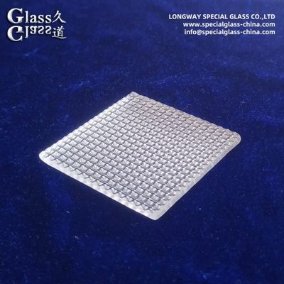 Lentes de vidro de borosilicato texturizado resistente aos raios UV para luminárias a LED difusas