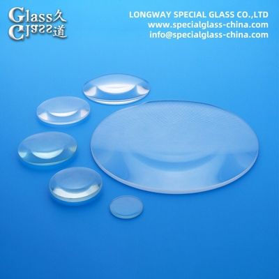 Lentes de vidro de borosilicato plano convexo cortado para lentes de luz de injeção
