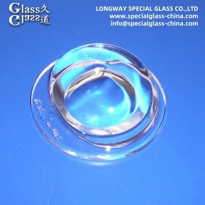 Lentes de cobertura LED de vidro de borosilicato óptico de difusão personalizado para lentes de luz LED