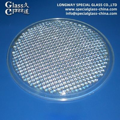 Lentes de cobertura de vidro de borosilicato prensado para holofotes e luz difusa